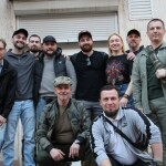 Зустріч групи «Рівні-Рівним» у Кривому Розі з ветеранами американської армії
Алексом Макфарландом та Коннором Вогом – жінка: куратор психологічного на- прямку в ГАРТ, психологиня Євгенія Журавель, березень 2025 року;